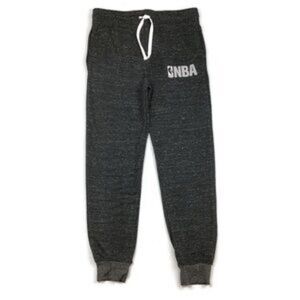 EUC NBA Size Medium Black Specked Joggers Elastic Waist Pants!